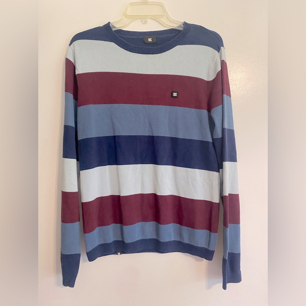 DC Men’s Y2K Crewneck Striped Sweater- Size S